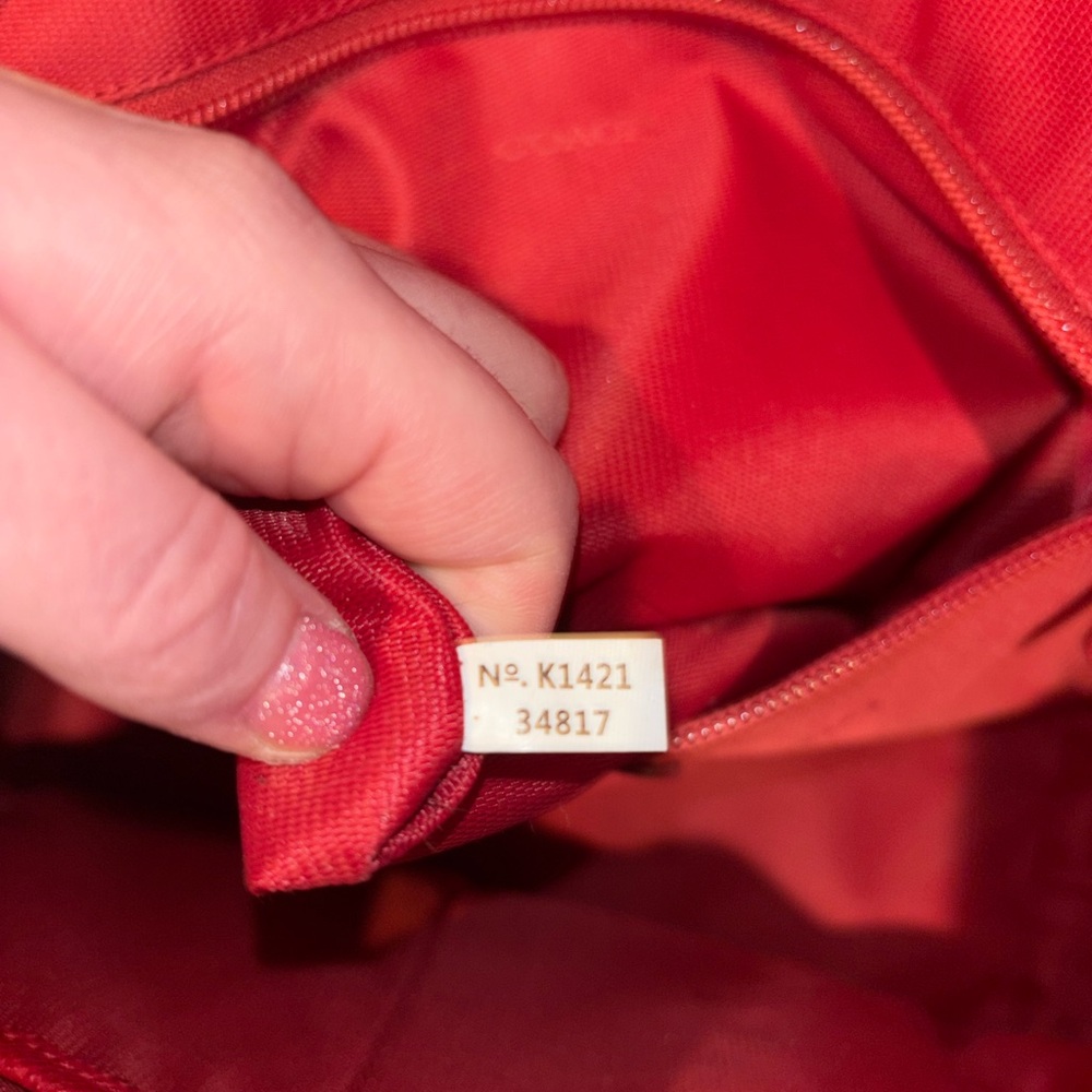 Coach GUC Town Car Tote in Red Leather - Picture 5 of 12